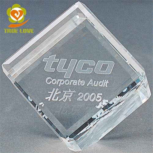 3D Crystal Glass Cube