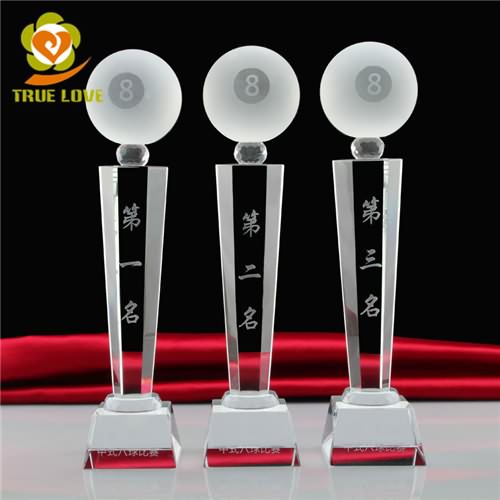 Crystal Glass Billiards Trophy Awards (2)