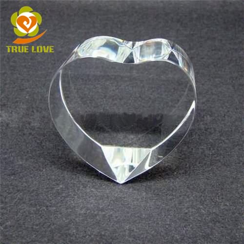 blank heart crystal