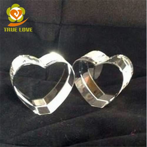 crystal heart with bottom cut