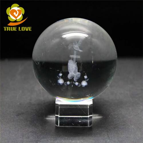 engraved crystal sphere