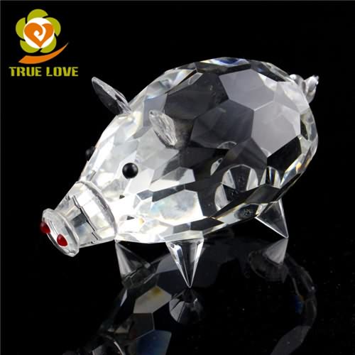 Crystal Pig Figurine