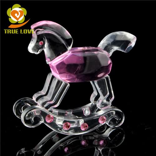 Glass Horse Figurines (2)