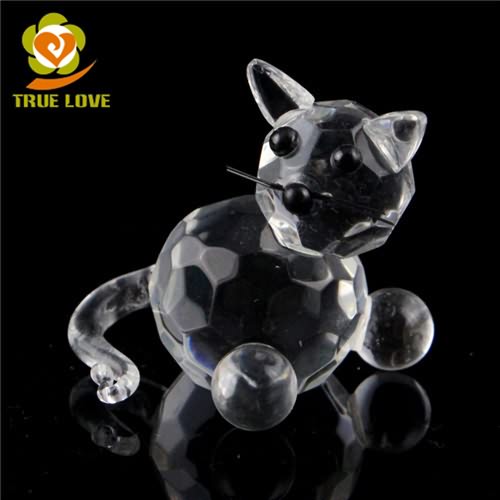 Lead Crystal Cat Figurines