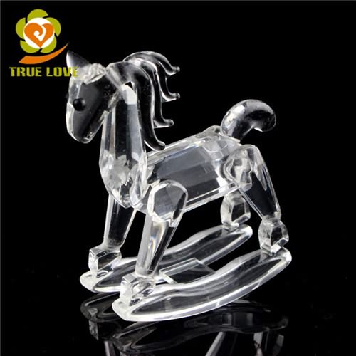 Lead Crystal Horse Statues