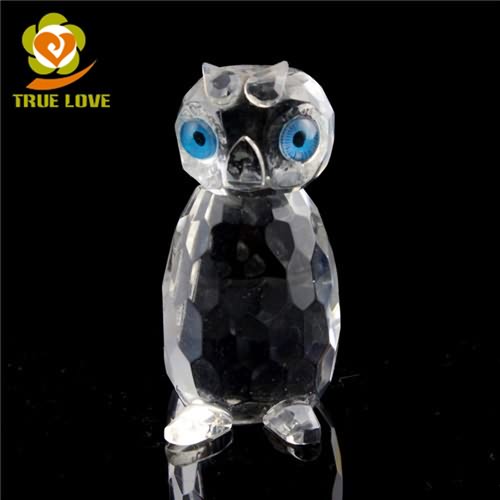 Miniature Crystal Glass Owl