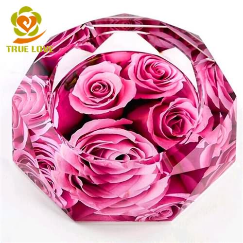 Round Crystal Glass Ashtrays