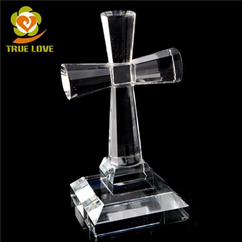 Crystal Glass Cross Figurines