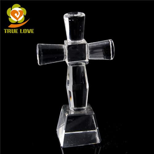 Crystal Glass Cross Figurines