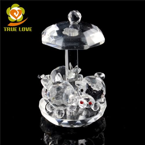 Crystal Pig Figurines