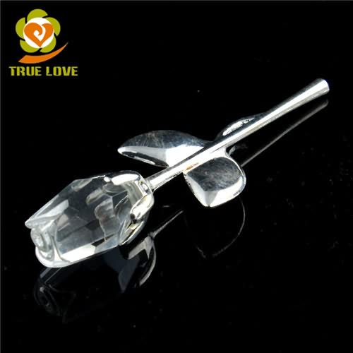 Crystal Rose Flower Figurines (1)