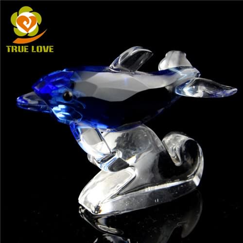Glass Dolphins Figurines