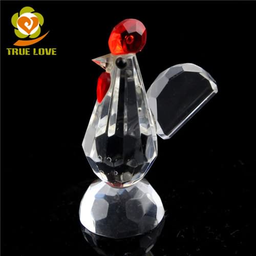 Glass Rooster Figurine