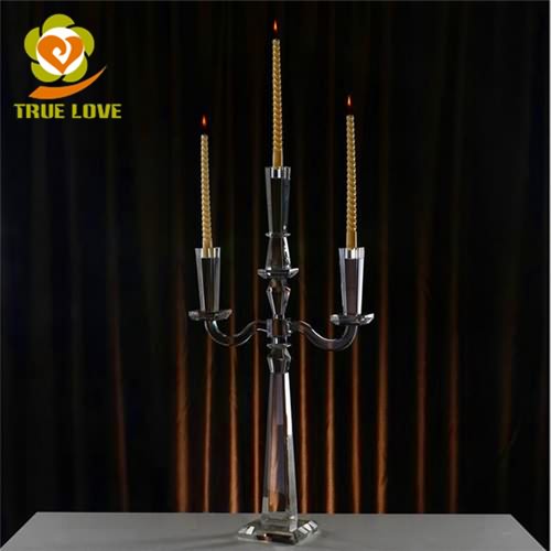 Glass Candelabra Centerpieces (2)